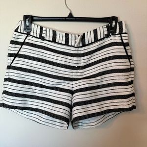 Elle black/white striped shorts